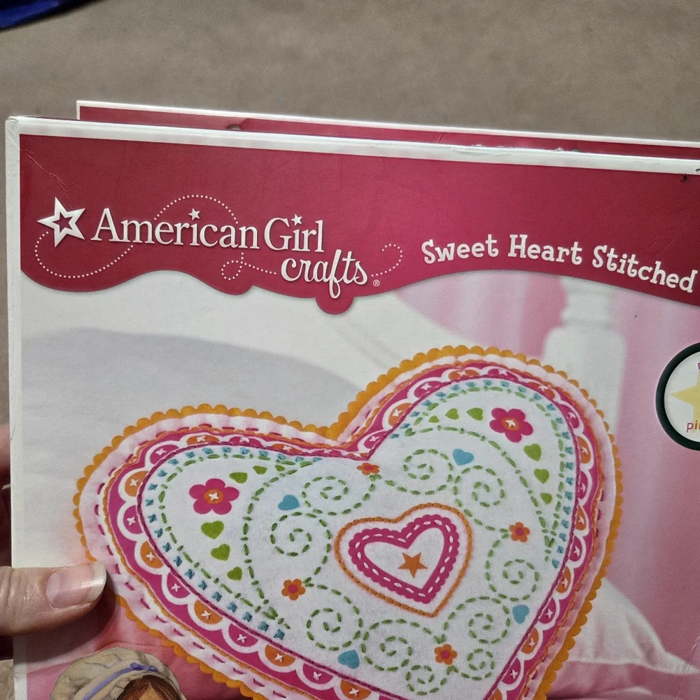 American Girl‎ Heart Pillow Craft Kit Pink and Orange Valentines 2012 Edition
